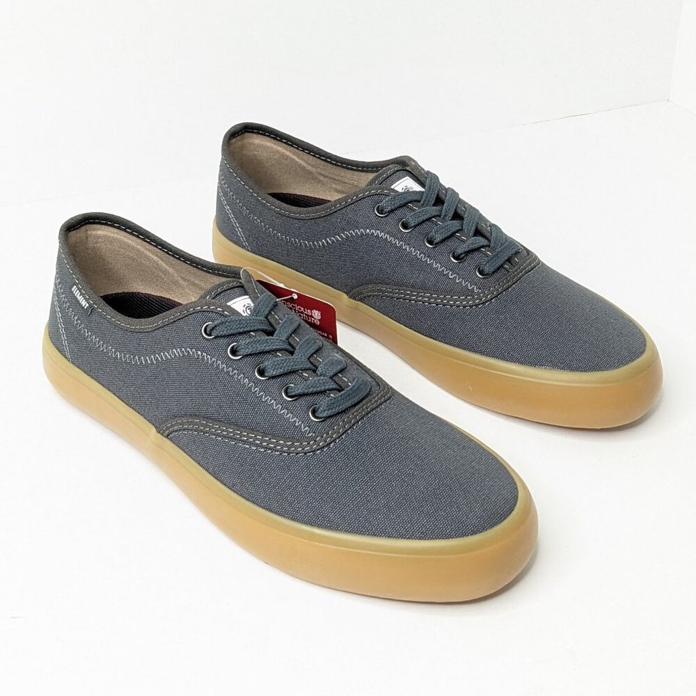 Element Passiph Casual Sneakers, Grey Canvas, Men's 7